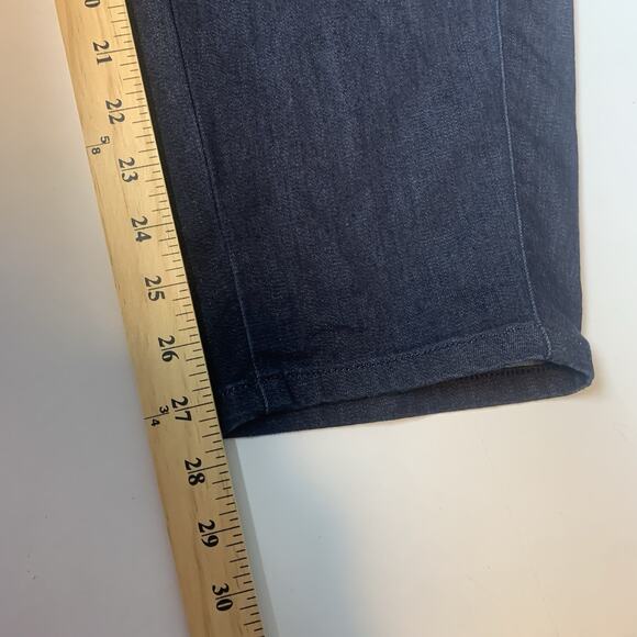 Eileen Fisher Jeans Womens 14 Pleated Front Tapered Ankle Leg Dark Wash Organic - Picture 9 of 9